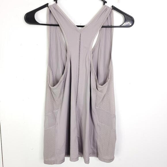 Lululemon Top Womens Medium Racerback Mesh Sides Workout Gray Casual Athleisure - Picture 8 of 8